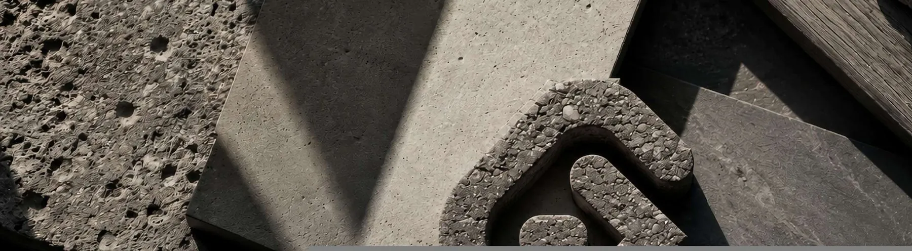Le logo Le Groupe C coulé dans le béton